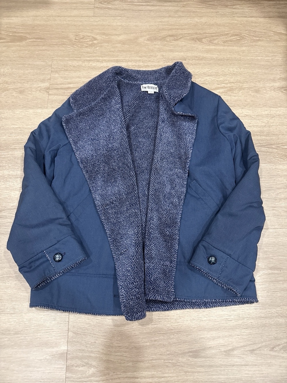 betmar Heathered Navy Open Knit Cardigan